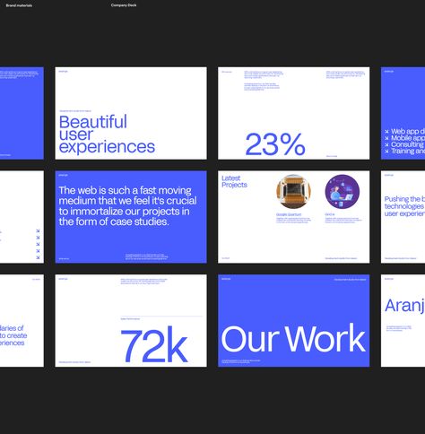 Pitch Deck Design Inspiration, Slides Presentation Design, Power Point Presentation Design, Presentation Design Inspiration, Case Study Presentation, Presentation Layout Design, Web Presentation, Pitch Deck Design, Brand Guidelines Design