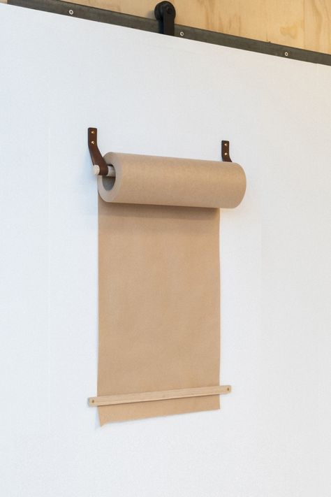 Paper Dispenser Diy, Brown Paper Roll, Paper Roll Dispenser, Dispenser Diy, George And Willy, Dispenser Design, Paper Roll Holders, Paper Dispenser, Brown Kraft Paper