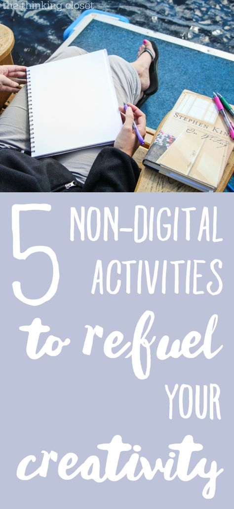 5 Non-Digital Activities to Refuel Your Creativity | It's amazing what a little bit of intentional rest and renewal can do for the body and soul, especially when we power down our devices and unplug. The best part? We don't even need to travel away from home to take a creative retreat. We can take one in the midst of our day-just a quick 20 minutes of reading, painting, writing, prayer, or a walk outside. And it can restore our energy and creativity so we return to work with renewed purpose! Reading Painting, Retreat Activities, Painting Writing, Writing Retreat, Personal Retreat, Creative Retreat, Art Retreats, Return To Work, Digital Activities