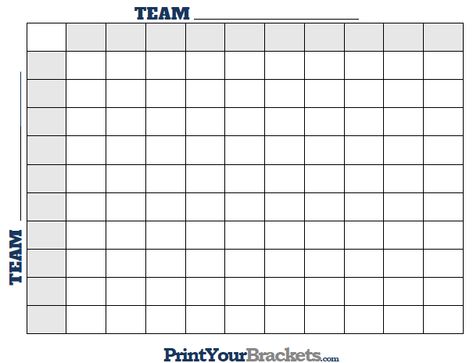 Printable Football Square Grid Football Squares Template, Superbowl Squares, Football Printables, Football Pool, Football Squares, Football Box, Football Template, Square Printables, Winter Landscape Photography