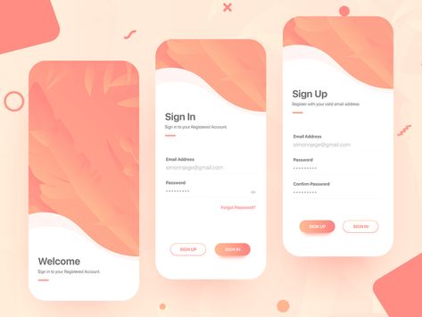 Mobile App Login [Welcome, Sign in & Sign Up] Screens. | Search by Muzli Sign Up Design App, Mobile Screen Design, App Sign Up Design, Log In Screen Ui, App Log In, App Log In Page, Mobile Login Ui Design, App Welcome Page, Login Screen Mobile Ui