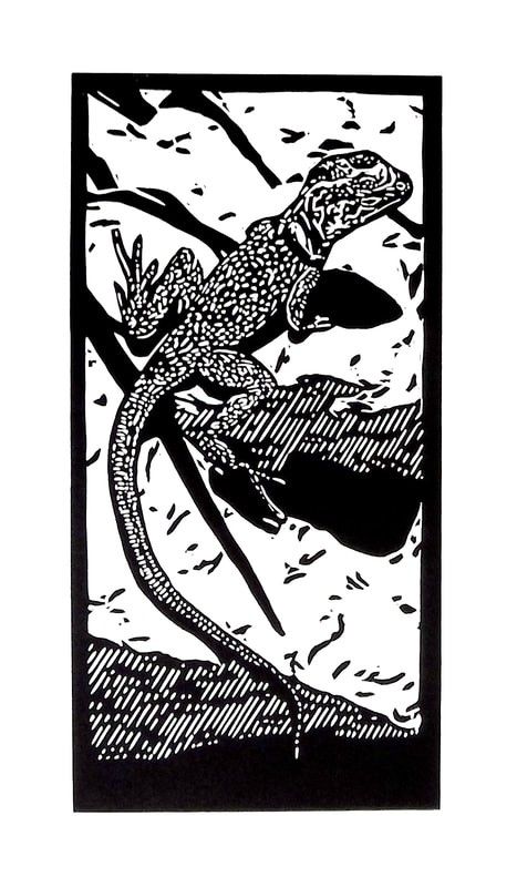 Great Basin Collared Lizard by Carol Bold Collared Lizard, Relief Prints, Deco Panel, Linoleum Print, Fine Art Printmaking, Great Basin, Petal Pushers, Relief Print, Print Ideas