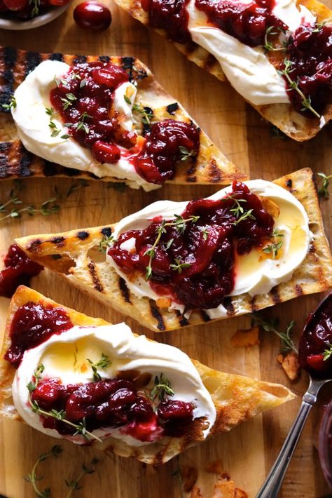 Honey Whipped Feta, Starters Snacks, Cranberry Crostini, Crostini Appetizers, Xmas Recipes, Coconut Bacon, Cranberry Cream Cheese, Whipped Feta, Charcuterie Inspiration