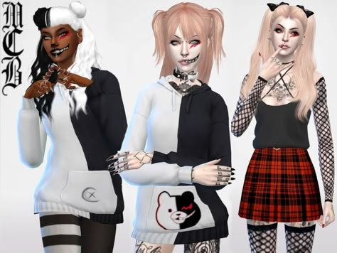 Monokuma Makeup, Sims 4 Cc Anime Cosplay, Sims 4 Danganronpa Cc, Sims 4 Cc Creepypasta, Sims 4 Egirl, Anime Cc Sims 4, Sims 4 Cosplay Cc, Sims Cosplay, Sims 4 Cc Halloween