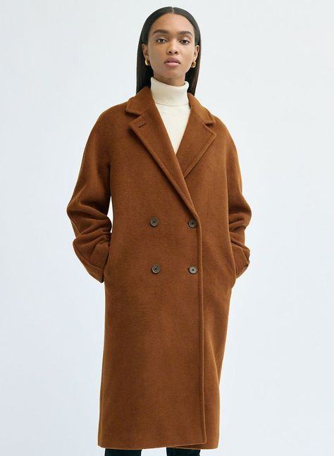 https://www.aritzia.com/us/en/product/the-slouch/91821.html?dwvar_91821_color=16993_1 Aritzia Wool Coat, Wear To Work Dress, Perfect Coat, Free Jeans, Camel Coat, Mom Dress, Double Breasted Coat, Coat Fashion, Lightweight Jacket