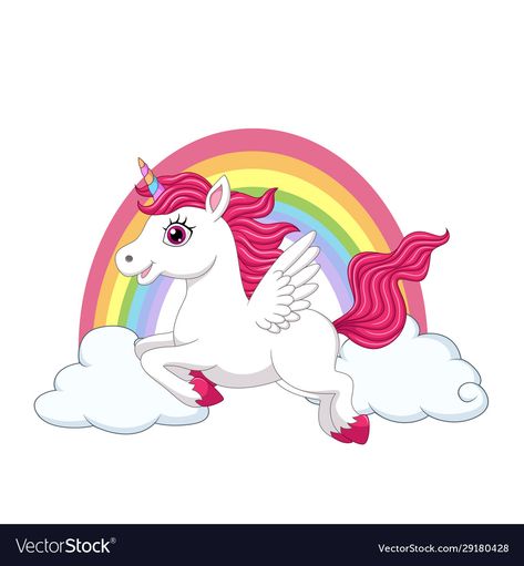 Unicorn Images Free Printable, Unicorn Art Drawing, Unicorn With Wings, Clouds Cute, Baby Food Jar Crafts, Cute Rainbow Unicorn, Unicorn Wings, Unicorn Images, Unicorn Png