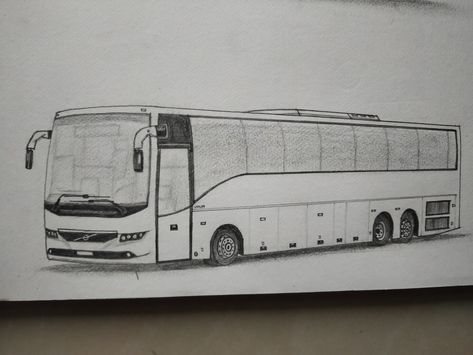 Pencil #Sketch of #Volvo #bus 9400 B11R #Volvobus Vehicle Sketch Pencil, Bus Sketch Design, Bus Drawing Sketch, Bikes Drawing, Bus Sketch, Vector Bus, 2 Point Perspective Drawing, Volvo Bus, Bus Drawing