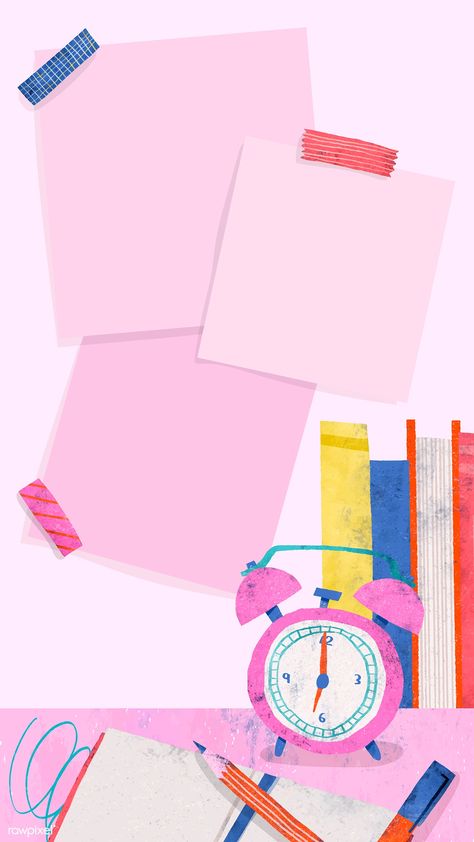 Back To School Frame, Pink Back To School, Back To School Wallpaper, Mobile Phone Wallpaper, School Illustration, School Frame, Instagram Photo Frame, Powerpoint Background Design, Instagram Frame Template