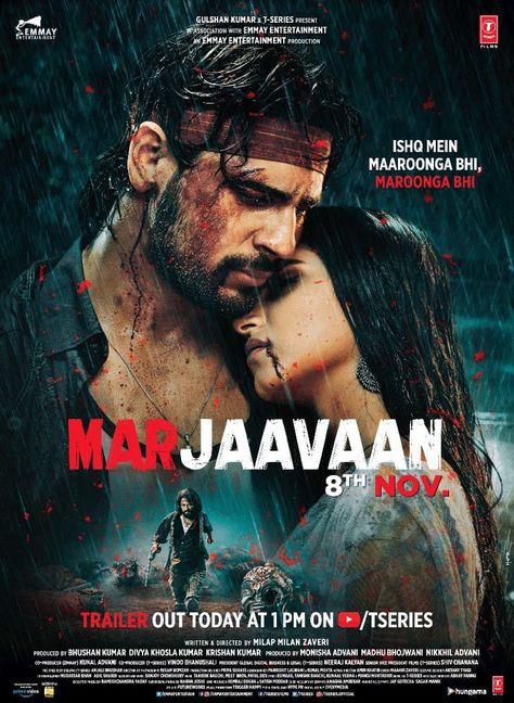 Great Bollywood Movies Watch Online Free On Youtube: Upcoming Hindi Film Marjaavaan 2019 : Trailer And Movie Detail Tam Film, Hindi Bollywood Movies, Movies To Watch Hindi, New Hindi Movie, Full Mon, Bollywood Movie Songs, Movies To Watch Online, Songs Download, Prince Of Persia