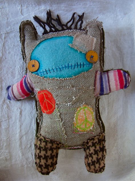 peace keeper | by karnakarna designs Sewing Project Ideas, Zombie Dolls, Sock Dolls, Pleated Shirt Dress, Ugly Dolls, Monster Dolls, Spirit Dolls, Pleated Shirt, Voodoo Dolls