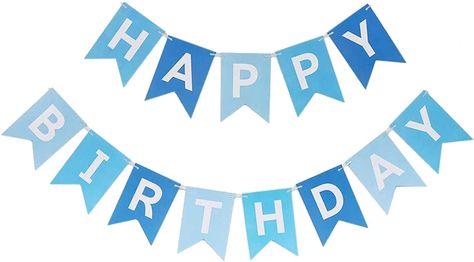 Amazon.com: Happy Birthday Banner Gradients Blue Banner Birthday Banner Decoration Party Decoration Supplie : Home & Kitchen Colour Party Decorations, Blue Happy Birthday, Colour Party, Boys Birthday Party Decorations, Happy Birthday Blue, Blue Party Decorations, Boys Birthday Party, Boy Birthday Decorations, Happy Birthday Bunting