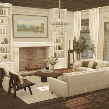 Sims 4 Back Porch Ideas, Sims 4 Houses Living Room, Sims 4 Country Living Room, Sims 4 Cc Frame Tv, The Sims 4 Exterior, Sims4 Ranch Cc, Sims 4 Cottage House Download, Sims 4 Houses Mods, Sims 4cc House