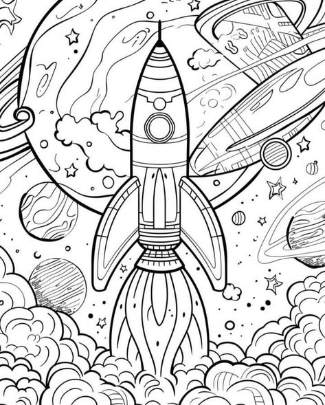 Mi World, Chibi Coloring Pages, Free Coloring Pages For Kids, Space Coloring Pages, Space Drawings, Kids Animals, Spring Coloring Pages, Detailed Coloring Pages, Colouring Printables