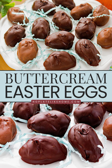 Homemade Buttercream Chocolate Easter Eggs Easter Deserts Recipes, Easter Deserts, Easter Egg Candy, Nutella Desserts, Easy Easter Desserts, Easy Chocolate Desserts, Easter Brunch Food, Holiday Favorite Recipes, Easter Eggs Chocolate