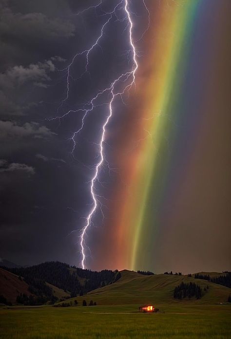 Outdoor Paradise, Thunder And Lightning, States In America, Rainbow Aesthetic, Sky Photos, Beautiful Places Nature, Explore Nature, Healing Energy, Natural Phenomena