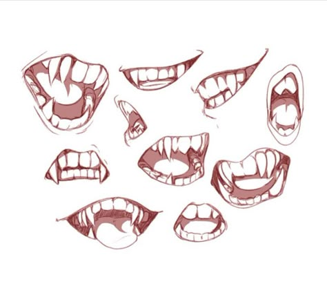 Open Mouth Drawing Anime, Drawing Open Mouth, Drawing Of A Mouth, Open Mouth Anime, Mouth Open Drawing, Mouth Expressions, Open Mouth Drawing, Mouth References, Smile Tips