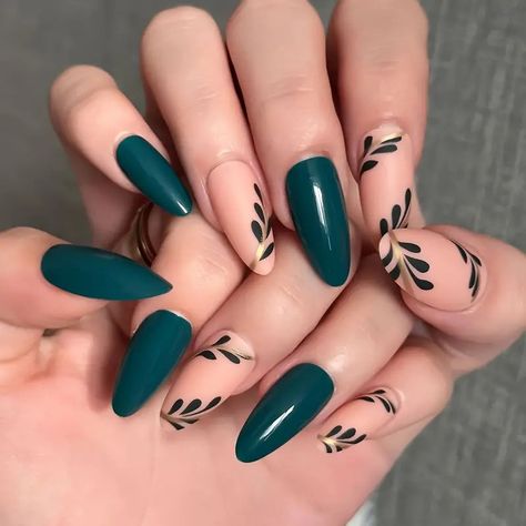 Cowboy Nails, Aqua Nails, Fake Nails Long, Beauty Hacks Nails, Punk Nails, Nail Art Set, Sticker Ideas, Oval Nails, Manicure Y Pedicure