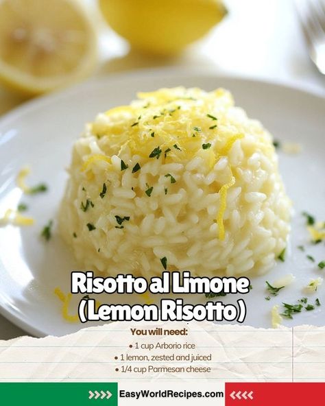 Lemon Risotto, Italian Feast, Pasta Board, Yummy Pasta, Arborio Rice, Tasty Pasta, Summer Dinner, Yummy Recipes, Parmesan