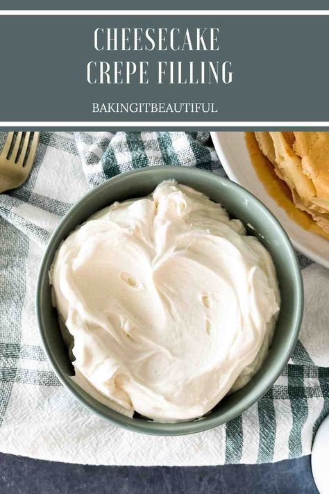 [output_post_excerpt] Cream Cheese For Crepes, Crepe Cream Cheese Filling Recipes, Crepe Topping Ideas, Cream Cheese Filling For Crepes, 5 Ingredient Cheesecake, Cheesecake Crepes, Cream Cheese Crepe Filling, Crepe Recipe Filling, Crepe Filling