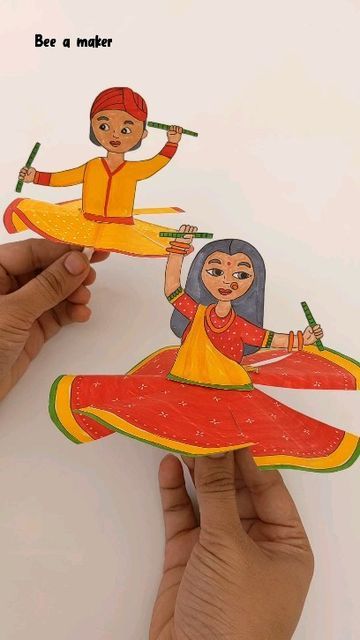 Navratri Crafts For Kids, Navratri Craft For Kids, Navratri Activity For Kids, Navratri Craft Ideas For Kids, Navratri Craft Ideas, Navratri Craft, Navratri Diy, Convection Currents, Navratri Garba