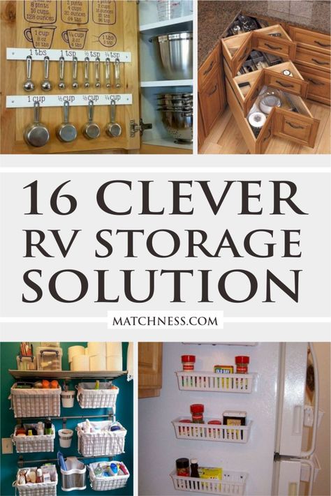 16 Clever RV Storage Solution ~ Matchness.com Rv Hack, Spice Rack Uses, Rv Storage Ideas, Rv Storage Solutions, Magnetic Spice Rack, Small Space Storage Solutions, Organize Kitchen, Clever Kitchen Storage, Camper Storage