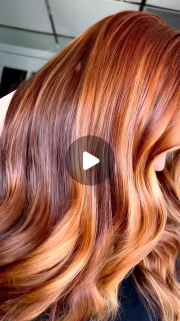 Hairbrained on Instagram: "Obsessed with this coppery color from @hairbylima 🍁🌰❤️‍🔥 • PAINTED SUNSET 🌅 🔥Wet Balayage formula in video🔥 Here is a QUICK way to add DIMENSION into your copper & red heads. Wet Balayage blends so quickly and easily, all with your hands 🙌🏼 📍Formula Shadow Root: 6.4 + 5 vol Mid lengths: 8.44 + 7.47 + 30 vol Toner: 10.3 + 8.73 + .03 • #hairbylima #njsalon #trussprofessional #newjersey #copperhair #copperbalayage #sunsetbalayage #paintedsunset #wetbalayage #cowboycopper #cowboycopperhair #crafthaircolor #hairbrained" Copper And Blonde Balayage, Red Copper Balayage, Wet Balayage, Balayage Hair Copper, Painted Sunset, Copper Balayage, Shadow Root, Hair Brained, Copper Red