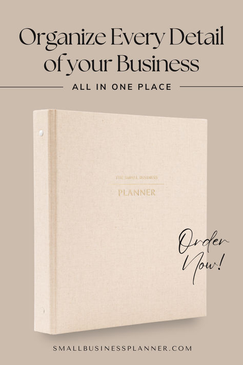 Discover our step-by-step guide to plan and grow the business of your dreams with The Small Business Planner™. This linen-covered binder (Handmade in the USA) features 15 chapters of practical guides, checklists, and worksheets to take the overwhelm out of starting and running a successful business. Handmade in the USA by a woman-owned company, The Small Business Planner™ is both a beautiful keepsake and a deeply powerful business companion. Get your Small Business Planner today! Small Business Journal, Branding Planner, Successful Small Business Ideas, Business Binders, Business Taxes, Bookkeeping Business, Small Business Plan, Business Basics, Social Media Management Tools