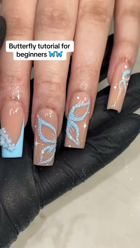 Nail Tech Tips, Beginner Nail Designs, Nail Practice, Butterfly Nail Designs, Fancy Nail Art, Nail Tutorial Videos, Quick Nail Art, Business Nails, Halloween Nails Easy