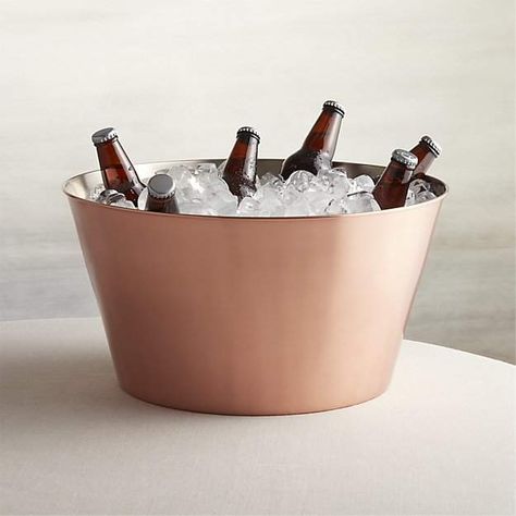 Martin Copper Beverage Tub Halloween Centerpieces, Modern Halloween Decor, Drink Bucket, Floating Bookshelves, Home Bar Accessories, Beverage Tub, Wine Bucket, Entertaining Gifts, Copper Bar