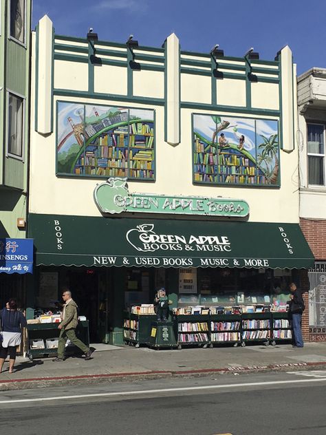 Green Apple Bookstore, est. 1967 Clement St. and 6th Ave. San Francisco, CA San Francisco Bookstore, Richy Rich, San Francisco Attractions, Living In San Francisco, San Francisco City, San Fran, Road Trip Usa, San Francisco Bay Area, Used Books