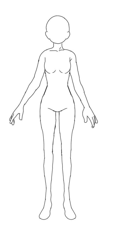 Body Base Sketch Standing, Vtuber Body Base, Body Template Drawing, Drawing Stand, Fashion Illustration Poses, Body Template, Fashion Design Template, Body Sketches, Body Base Drawing