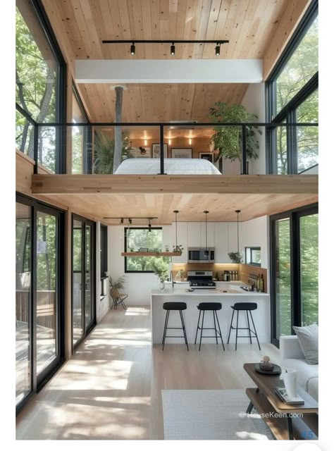 Mini Homes, Tiny Loft, Tiny House Interior Design, Best Tiny House, Modern Tiny House, Casa Container, A Frame House, Tiny House Interior, Barn Style House