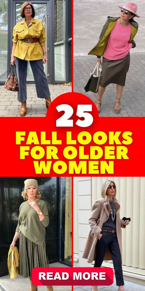 Discover the perfect fall looks for older women with a range of outfit ideas for 2024. From casual and cute outfits to chic work attire, these styles are designed to make you look and feel great. Explore classic and dressy options for weddings, and find fashionable hair colors and nails for fall. These outfits are perfect for women in their 40s, 50s, and 60s, offering easy and affordable fashion solutions for every occasion. Fall Outfits 2023 Over 40, Fall Outfits 2023 Trends Over 40, 2023 Fall Business Casual, Short Women Fall Outfits, Fall Professional Outfits Women 2023, Fall 2023 Fashion Trends Business Casual, 2023 Fall Business Casual Women, Over 40 Business Casual Outfits, Women Fashion Fall 2023