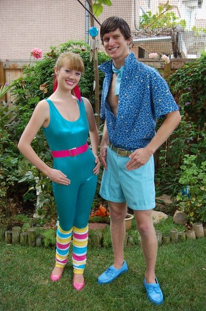 Barbie and Ken costume. Bryan please, please, ... Ken Costume, Barbie And Ken Costume, Couples Costumes Creative, Halloween Costumes Diy Couples, Barbie Halloween, Couples Costume, Costume Works, Barbie Costume, Halloween Costume Contest