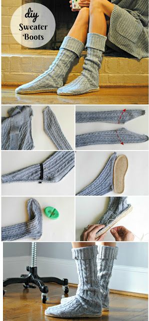 Trash To Couture: DIY Upcycled Sweater Boots