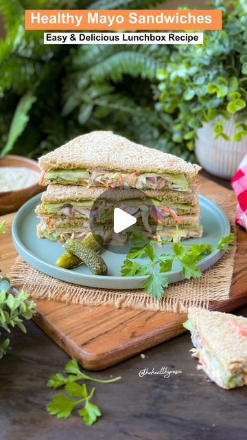 Ritu Khemka on Instagram: "Healthy Mayo sandwich 

Honestly, I can eat this healthy Mayo sandwich everyday and not get tired of it😍

This cafe style coleslaw sandwich is full of crunchy veggies, healthy homemade mayonnaise, chutney and spices to flavor up🤤😋

A perfect, easiest, simplest and delicious sandwich recipe for breakfast, evening snack, lunch, dinner,  kids tiffin box and also for those who are trying to loose weight ❤️

Last week I have shared healthy, zero oil homemade mayonnaise recipe so do check out my feed or dm me 🥰

📌 Save & Share the recipe!
Follow @thehealthyrasoi for more

Ingredients:-
1 cup cabbage 
1/2 cup carrot 
1/2 cup capsicum 
1/2 cup onion
1/2 cup homemade mayonnaise 
1/4 tsp each, black pepper, salt & red chili flakes 
6 slices bread, I am using whole whe Carrot Sandwich Recipe, Healthy Mayo, Coleslaw Sandwich, Tiffin Recipes, Dinner Kids, Homemade Mayonnaise Recipe, Mayo Sandwich, Crunchy Veggies, Snack Lunch