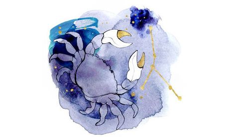 8 THINGS EVERYONE IN A RELATIONSHIP WITH A CANCERIAN NEEDS TO KNOW Astrology Art, Zodiac Art, Arte Animal, Blue Watercolor, Moon Child, Lower Back Tattoos, Star Signs, Constellations, Cali