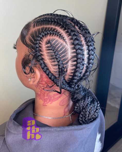 Feed In Braids Designs, Creative Cornrows, Feed In Braids Hairstyles, Box Braids Hairstyles For Black Women, Cute Braided Hairstyles, Braided Cornrow Hairstyles, Cute Box Braids Hairstyles, Quick Braided Hairstyles, Protective Hairstyles Braids