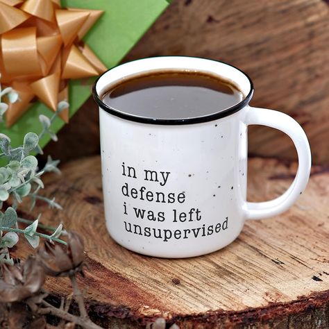 In My Defense I Was Left Unsupervised Mug 11 Ounce, Unsupervised Coffee Mug Funny Campfire Quotes, I Was Left Unsupervised, Boss Coffee, Best Boss, Coffee Pictures, Coffee Mug Funny, Mug Unique, Funny Coffee Mug, Unique Coffee Mugs