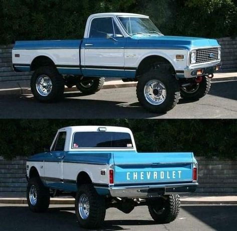 Impala Chevrolet, Best Pickup Truck, Chevy Diesel Trucks, 72 Chevy Truck, Dream Trucks, Classic Ford Trucks, Lifted Chevy Trucks, Old Pickup, Jacked Up Trucks