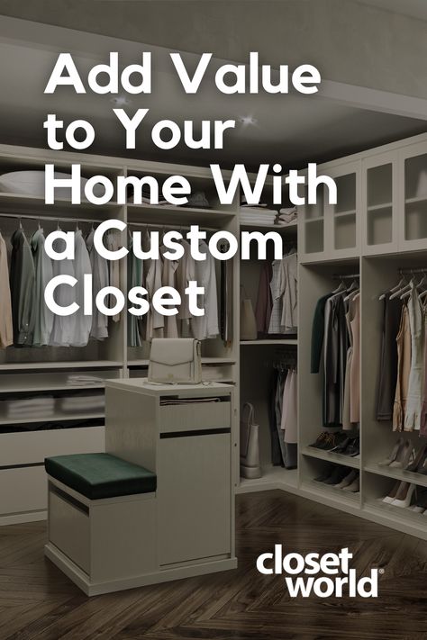 Custom closets cause a home to grow in value. If you're looking to put your home on the market, a custom closet could be right for you. Contact us today for a free consultation. Reach In Closet Ideas With Sliding Doors, Diy Custom Reach In Closet, California Closet Ideas Reach In, Reach In Closet With Barn Doors, Closet World, Closet Systems Walk In Lowe's, Start Living Life, Dream Closets, Custom Closet