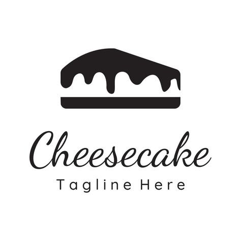 Cheesecake Logo Design, Cake House Logo, Cheesecake Logo, Cake Logo Design, Cake Logo, Picture Logo, Home Logo, Cheesecake, Company Logo