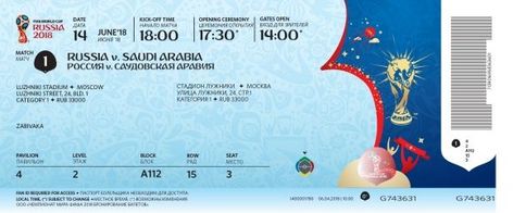 2018 FIFA World Cup ticket design presented   Deya Knight FIFA Tickets Design, World Cup Tickets, Football World Cup, Ticket Design, Qatar 2022, Football Funny, Wedding Board, Opening Ceremony, Fifa World Cup