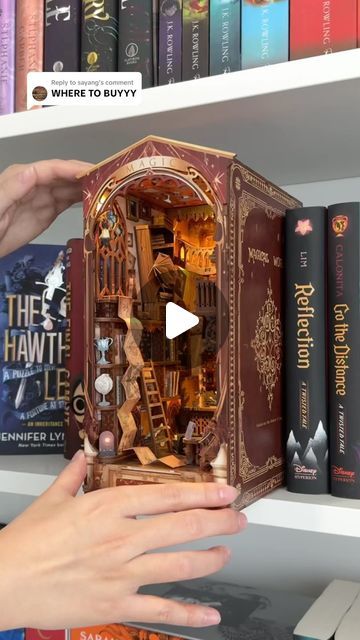 Nooktales on Instagram: "Magic World ✨ Get yours today 💜 #booknookstagram #bookshelf #bookshelfdecor #diyideas #diyprojects #booklover #potterhead #harrypotter" Magic World, Bookshelf Decor, Book Nooks, Bookshelves, Book Lovers, Harry Potter, Diy Projects, 10 Things, Instagram