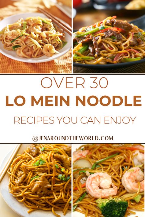 If you love Lo Mein Noodles as much as I do, then you will flip over this list of delicious Lo Mein noodle recipes to enjoy. Low Maine Noodles, Easy Lo Mein Recipe Simple, Shrimp Lomein Noodle Recipes, Spaghetti Lo Mein, Lo Maine Noodle Recipe Easy, Panda Express Lo Mein Recipe, Lo Mein Noodles Recipe, Lo Mein Recipe, Lo Mein Noodles