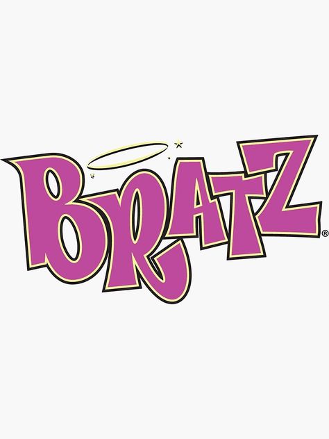 Brats Logos, Bratz Stickers Printable, Bratz Doll Logo, Bratz Lips Logo, Leavers Shirt Designs Bratz, Bratz Graphic Design, Bratz Leavers Shirt, Bratz Clipart, Clothes Brand Logo Design