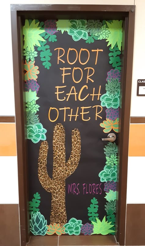 Root for Each Other  Life Skills/PPCD Cactus Classroom Decor Classroom Plants, Garden Theme Classroom, Cactus Background, Plants Classroom, Cactus Classroom, Cactus Wallpaper, Cactus Terrarium, School Door Decorations, Kindergarten Classroom Decor