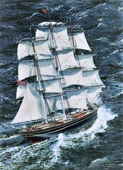 Tall Ships | ⛵ CUTTY SARK ⛵ Cutty Sark Ship, Navi A Vela, Cutty Sark, Old Sailing Ships, Full Sail, Clipper Ship, British Tea, Sailing Vessel, The Royals