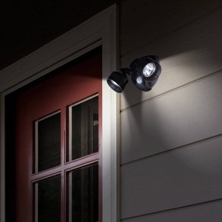 Dual Head Motion Sensor LED Wireless Security Light- Outdoor Porch, Deck, Window Adjustable Light, Battery Powered- By Stalwart Security- Black Entry Patio, Commercial Outdoor Lighting, Sensor Lights Outdoor, Outdoor Security Lighting, Motion Sensor Lights Outdoor, Motion Sensor Light, Lamp Post Lights, Porch Deck, Solar Led Lights