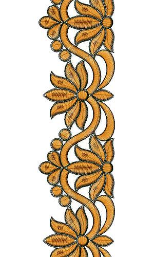 Cording Embroidery, Saree Painting Designs, Embroidery Design Download, Cutwork Embroidery, Floral Border Design, Border Embroidery Designs, Saree Border, Border Embroidery, Embroidery Neck Designs